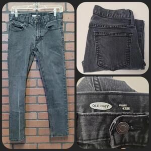 Old Navy Men's Faded Black Built-in Flex Skinny Jeans Size 28×30